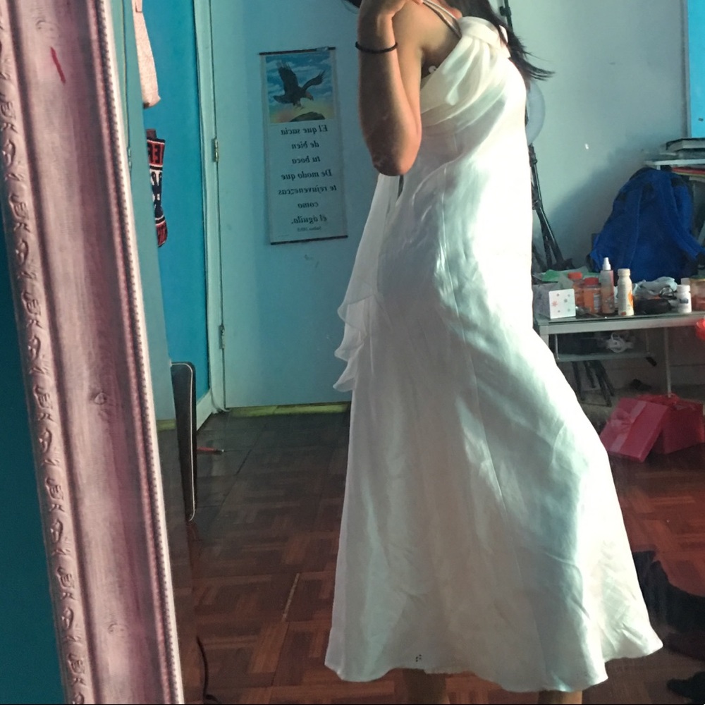 silk white maxi dress